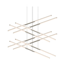 Load image into Gallery viewer, Tik-Tak™ Tiered LED Pendant Light in Satin Nickel (16-Light).