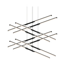 Load image into Gallery viewer, Tik-Tak™ Tiered LED Pendant Light in Satin Black (16-Light).
