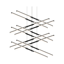 Load image into Gallery viewer, Tik-Tak™ Tiered LED Pendant Light in Satin Black (20-Light).
