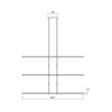 Load image into Gallery viewer, Tik-Tak™ Tiered LED Pendant Light - line drawing.
