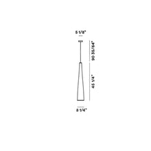 Load image into Gallery viewer, Tite 1 Pendant Light - line drawing.