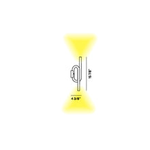 Load image into Gallery viewer, Tobia LED Wall Light - line drawing.