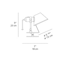 Load image into Gallery viewer, Tolomeo Classic LED Clip Spot Light - line drawing.