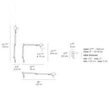 Load image into Gallery viewer, Tolomeo Classic LED Table Lamp - line drawing.