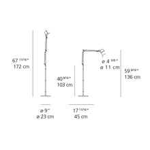 Load image into Gallery viewer, Tolomeo LED Floor Lamp - line drawing.