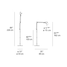 Load image into Gallery viewer, Tolomeo LED Floor Lamp - line drawing.