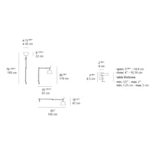 Load image into Gallery viewer, Tolomeo Mega Clamp Table Lamp - line drawing.