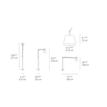 Load image into Gallery viewer, Tolomeo Mega Floor Lamp - line drawing.