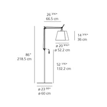 Load image into Gallery viewer, Tolomeo Mega Outdoor LED Floor Lamp - line drawing.
