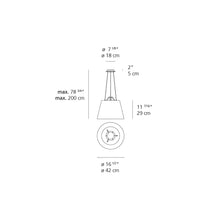 Load image into Gallery viewer, Tolomeo Mega Suspension Light - line drawing.
