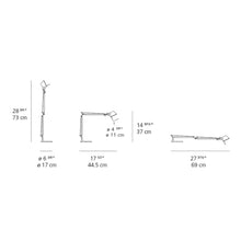 Load image into Gallery viewer, Tolomeo Micro LED Table Lamp - line drawing.