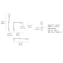 Load image into Gallery viewer, Tolomeo Midi LED Table Lamp - line drawing.
