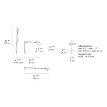Load image into Gallery viewer, Tolomeo Midi LED Table Lamp - line drawing.