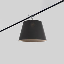 Load image into Gallery viewer, Tolomeo Outdoor Hook LED Flush Mount Ceiling Light in Basalt.
