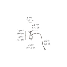 Load image into Gallery viewer, Tolomeo Outdoor LED Lantern Hook - line drawing.