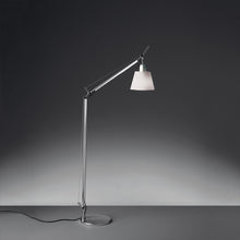 Load image into Gallery viewer, Tolomeo Reading Floor Lamp with Shade in Silver Fiber.