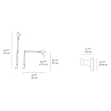 Load image into Gallery viewer, Tolomeo Wall Light - line drawing.