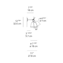 Load image into Gallery viewer, Tolomeo Shaded Wall Light - line drawing.