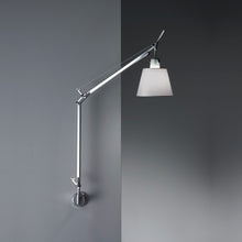 Load image into Gallery viewer, Tolomeo Wall Light with Shade in Silver Fiber/Aluminum/S Bracket.