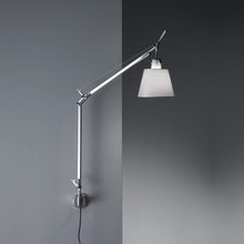 Load image into Gallery viewer, Tolomeo Wall Light with Shade in Silver Fiber/Aluminum/J Bracket.