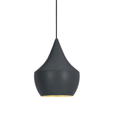 Load image into Gallery viewer, Beat Fat LED Pendant Light in Black.