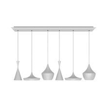 Load image into Gallery viewer, Beat Range LED Linear Pendant Light in White.