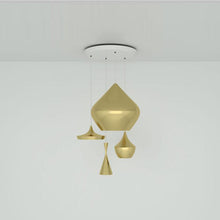 Load image into Gallery viewer, Beat Range Round LED Multi Light Pendant Light in Detail.