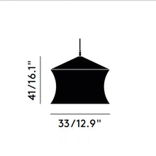 Load image into Gallery viewer, Beat Waist LED Pendant Light - line drawing.