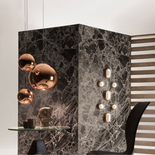 Load image into Gallery viewer, Copper Range LED Multi-Light Pendant Light in exhibition.