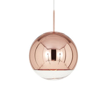 Load image into Gallery viewer, Copper Round LED Pendant Light in Black (Large).