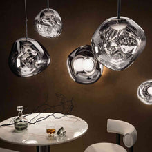 Load image into Gallery viewer, Melt Trio Round LED Pendant Light in exhibition.