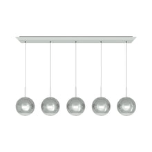 Load image into Gallery viewer, Mirror Ball LED Linear Pendant Light in Chrome.
