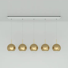 Load image into Gallery viewer, Mirror Ball LED Linear Pendant Light in Detail.