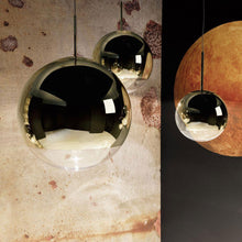Load image into Gallery viewer, Mirror Ball LED Pendant Light in Detail.