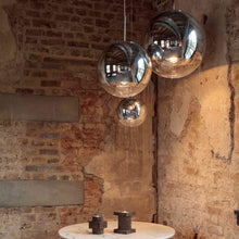 Load image into Gallery viewer, Mirror Ball LED Pendant Light in Detail.