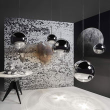 Load image into Gallery viewer, Mirror Ball LED Pendant Light in Detail.