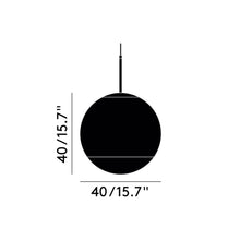 Load image into Gallery viewer, Mirror Ball LED Pendant Light - line drawing.