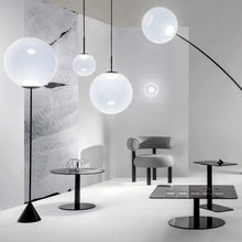 Load image into Gallery viewer, Opal LED Floor Lamp in exhibition.