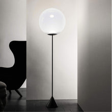 Load image into Gallery viewer, Opal LED Floor Lamp in exhibition.