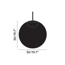 Load image into Gallery viewer, Opal LED Pendant Light - line drawing.