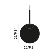 Load image into Gallery viewer, Opal LED Pendant Light - line drawing.