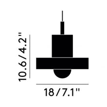 Load image into Gallery viewer, Stone LED Pendant Light - line drawing.