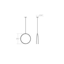 Load image into Gallery viewer, Torc™ LED Pendant Light - line drawing.