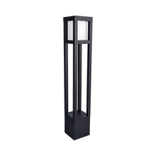 Load image into Gallery viewer, Tower LED Bollard in Black on Aluminum.