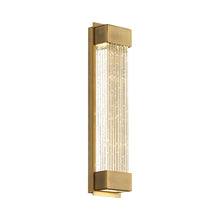 Load image into Gallery viewer, Tower LED Wall Light in Antique Brass.