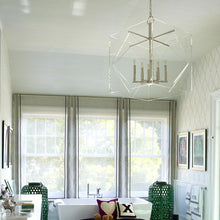Load image into Gallery viewer, Travis Chandelier in bathroom.
