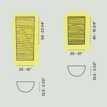 Load image into Gallery viewer, Tress Wall Light - line drawing.