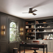 Load image into Gallery viewer, Trey LED Ceiling Fan in office.