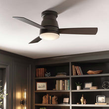 Load image into Gallery viewer, Trey LED Ceiling Fan in office.