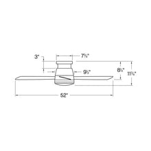 Load image into Gallery viewer, Trey LED Ceiling Fan - line drawing.
